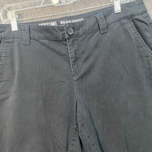 Mossimo Pants Womens 14‎ Black Mid Rise Bootcut Career Work Wear